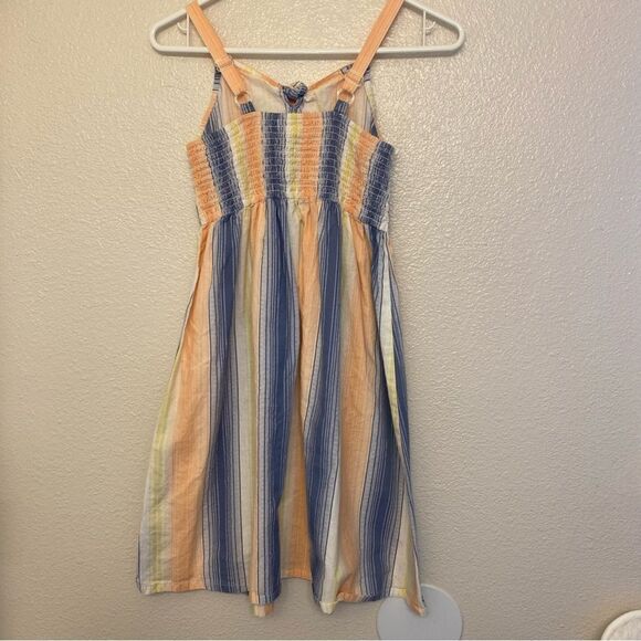 Jessica Simpson Girls Midi maxi button front Dress Stripe boho smocked cotton 12 - Picture 6 of 12